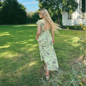 Floral Spring Yellow ModCloth Maxi Dress